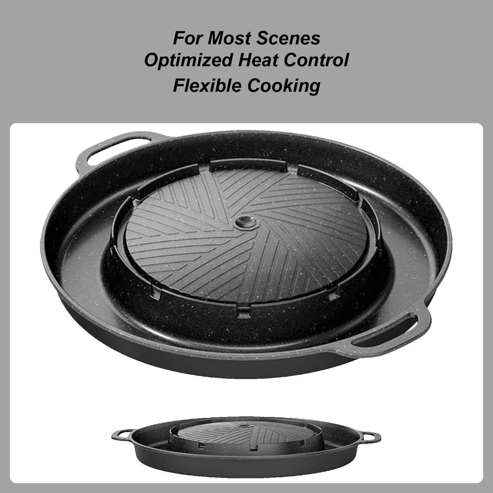Outdoor Camping Cooking Table - 2-in-1 Grill & Hot Pan for