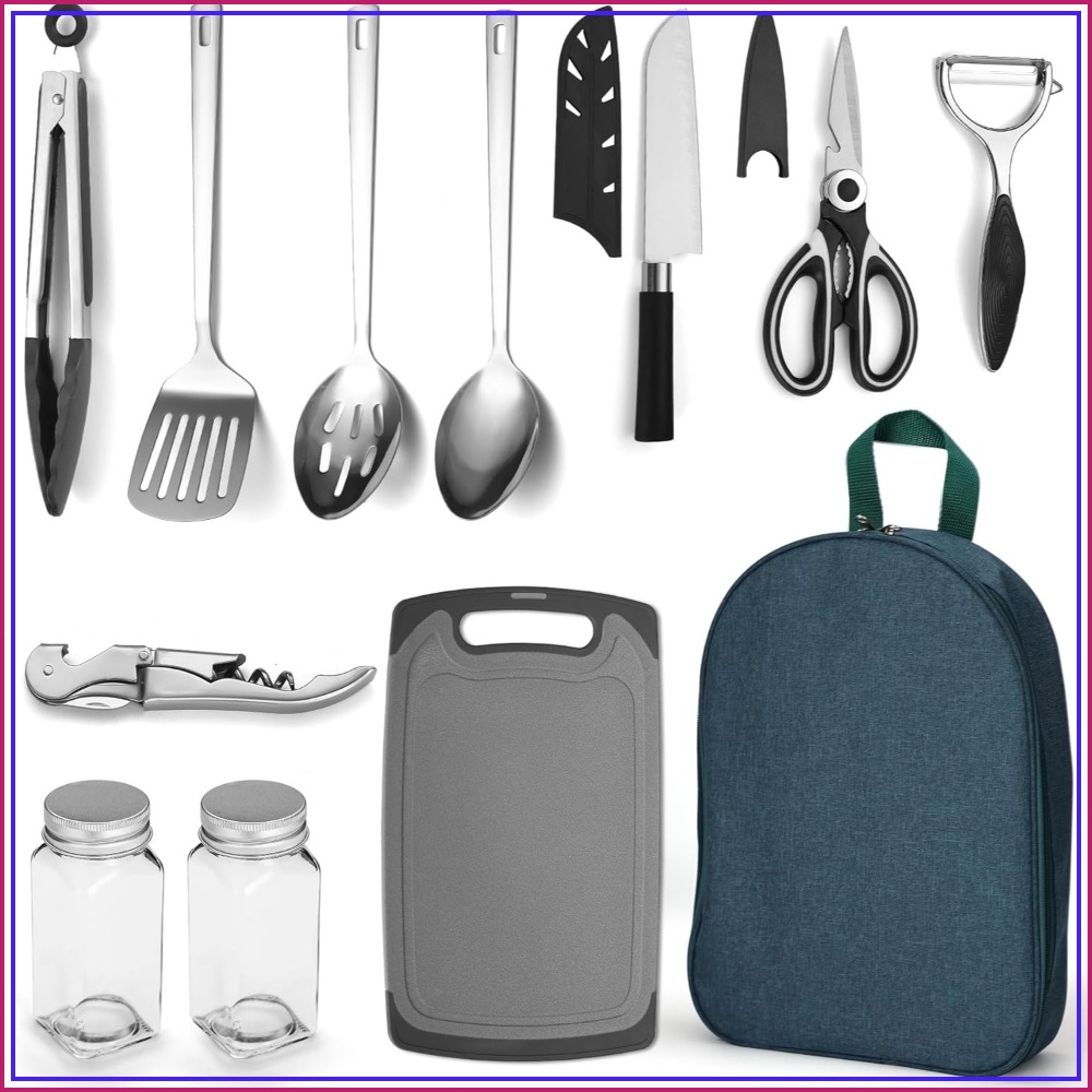 Camp Cooking Set - Camping Cooking Utensil Set 10 Piece,