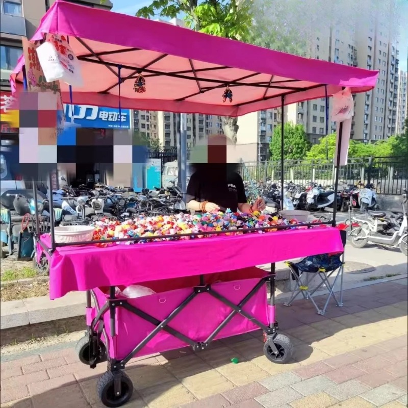Camp Table Folding - Stall Trolley with Large Table Board