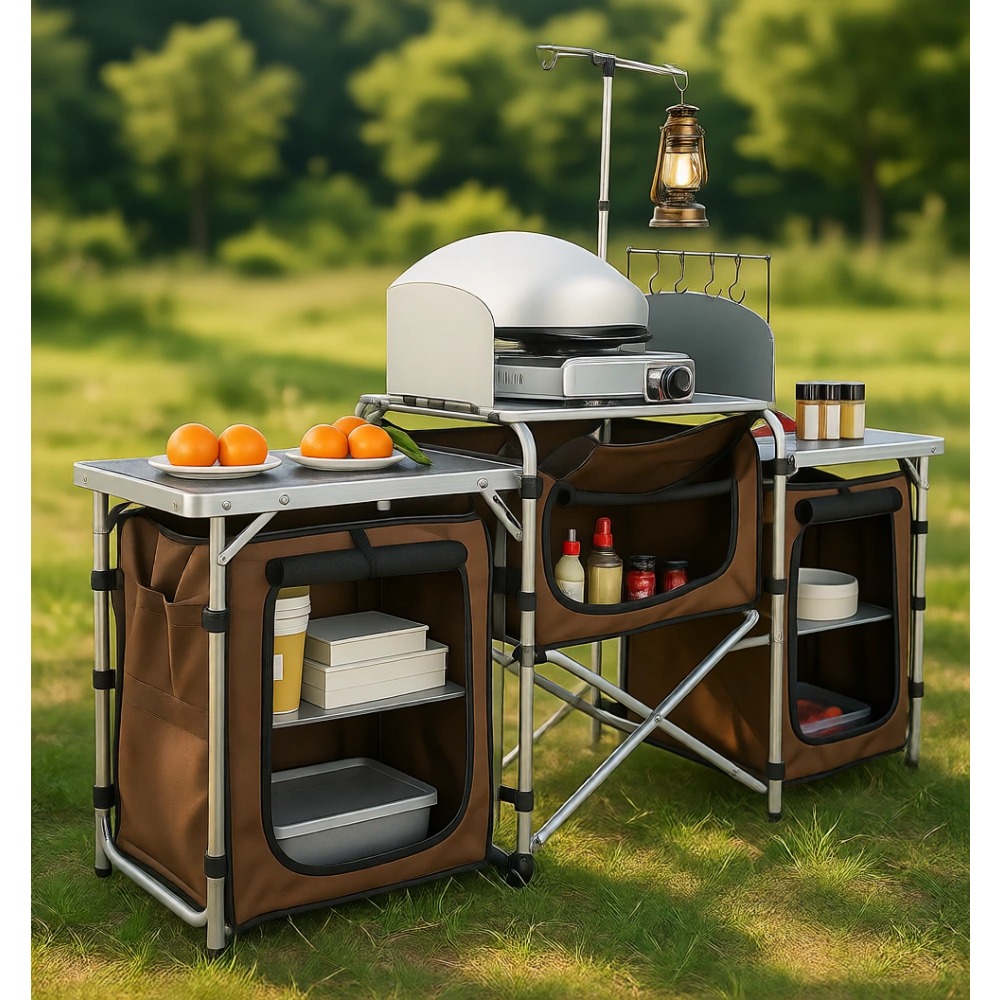 Folding Camping Kitchen Table  - Outdoor Camping Kitchen Setup recensie en prijs