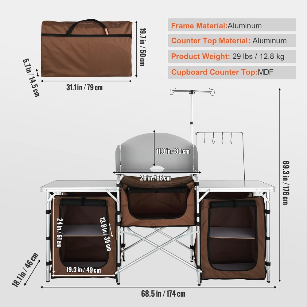 Folding Camping Kitchen Table  - Outdoor Camping Kitchen Setup recensie en prijs