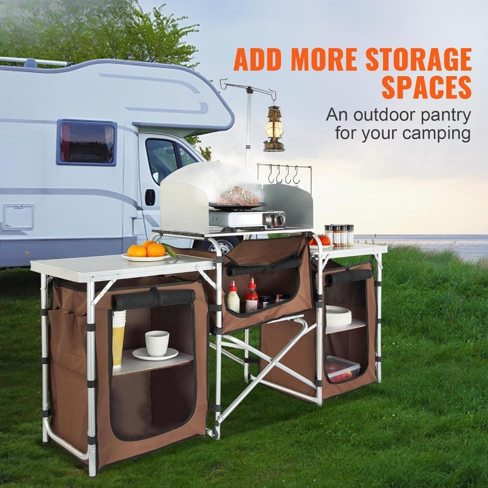 Folding Camping Kitchen Table  - Outdoor Camping Kitchen Setup recensie en prijs