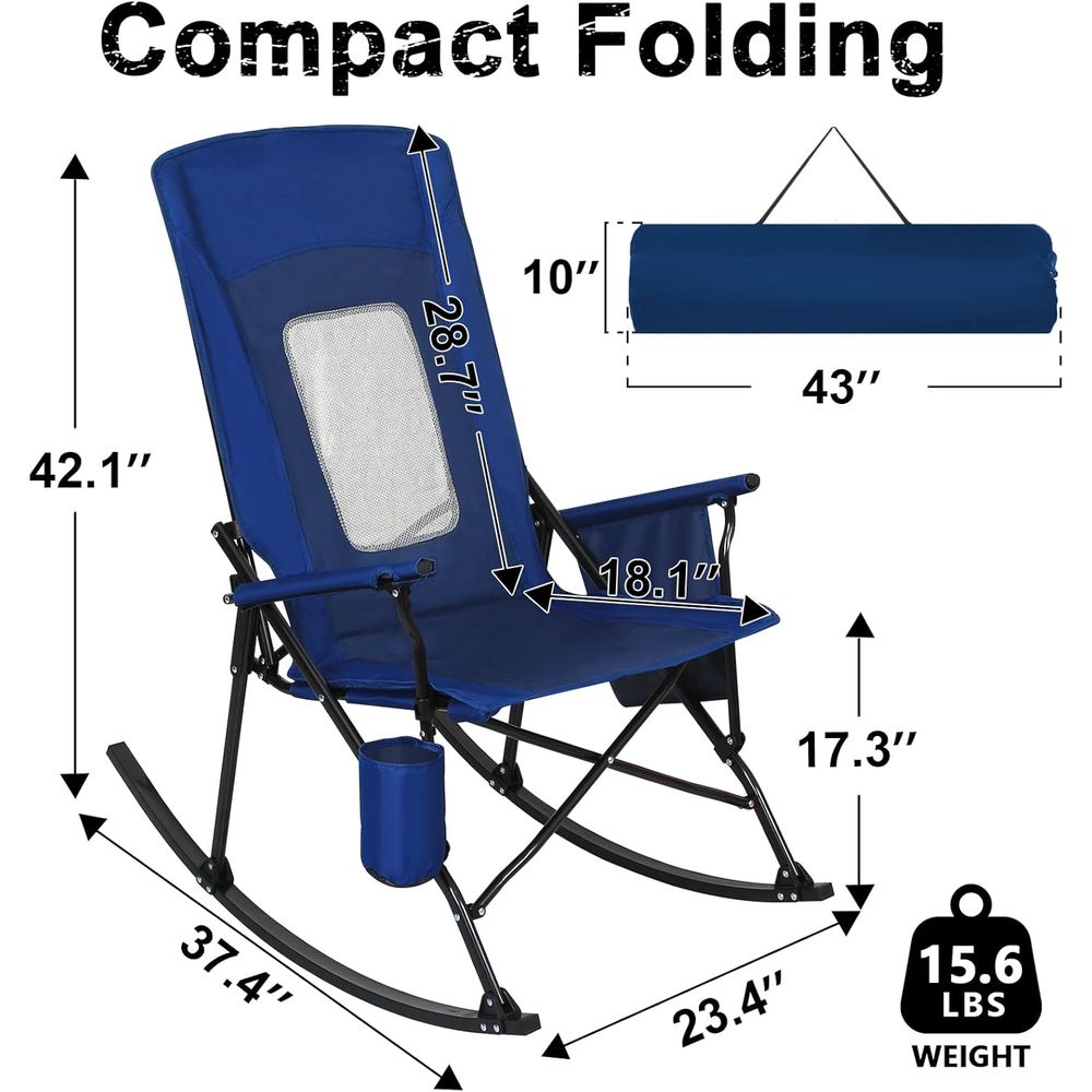 Durable 400lbs Capacity Rockin - Outdoor Camping High Chair recensie en prijs