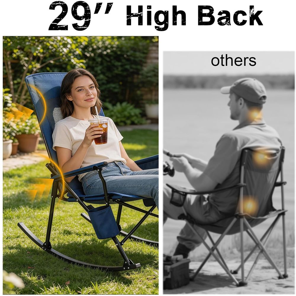 Durable 400lbs Capacity Rockin - Outdoor Camping High Chair recensie en prijs