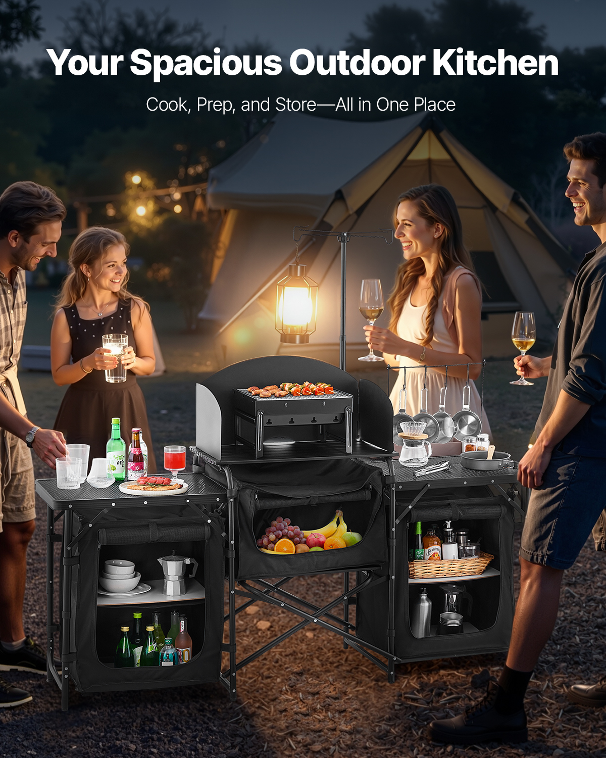 SucceBuy Camping Kitchen Table - Outdoor Camping Kitchen Setup recensie en prijs
