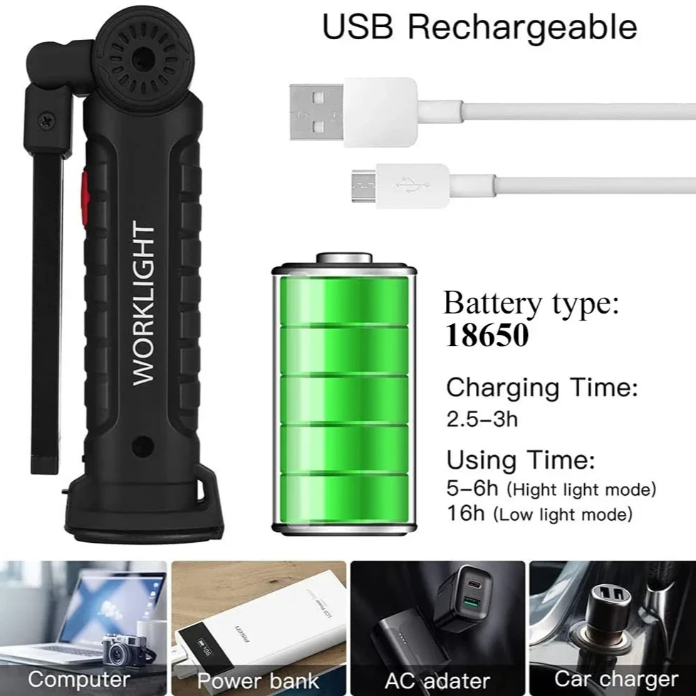 Portable COB LED Flashlight US - Outdoor Camping Light Portable recensie en prijs