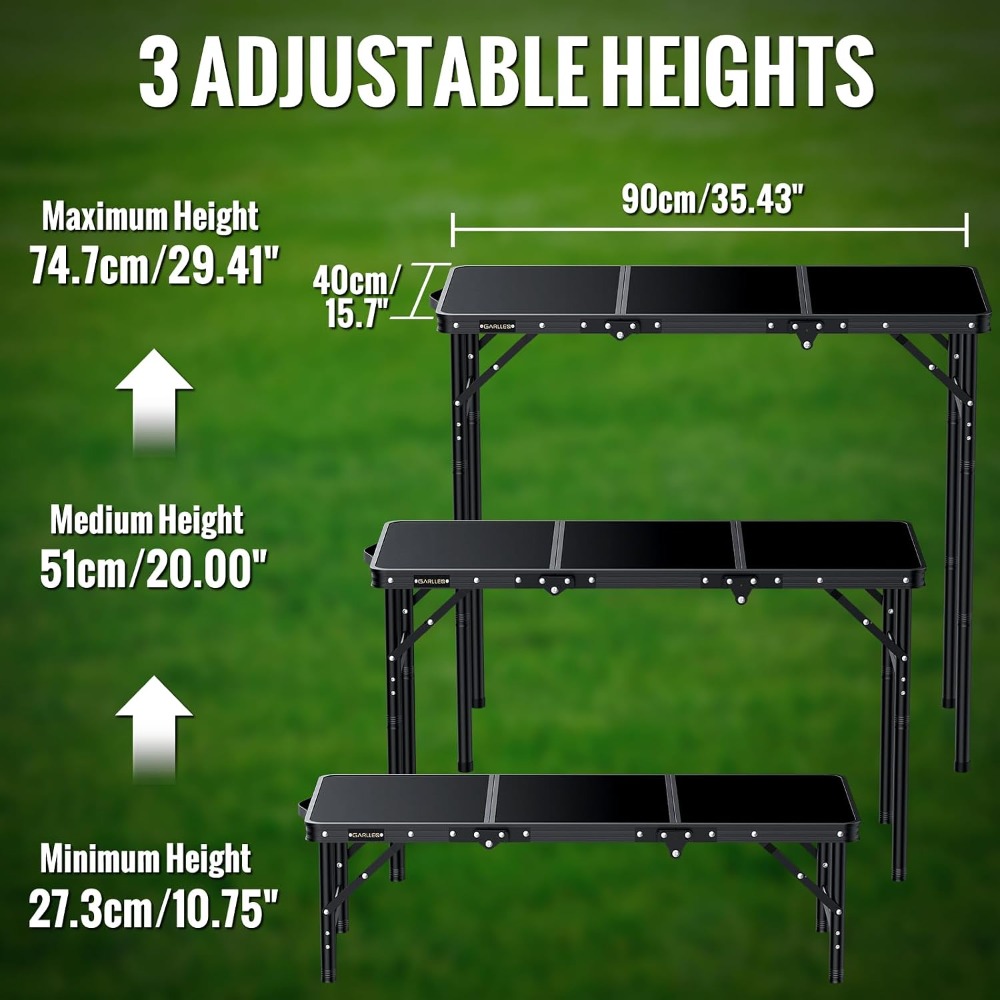 3-Height Folding Camping Table - Outdoor Camping Folding Table recensie en prijs