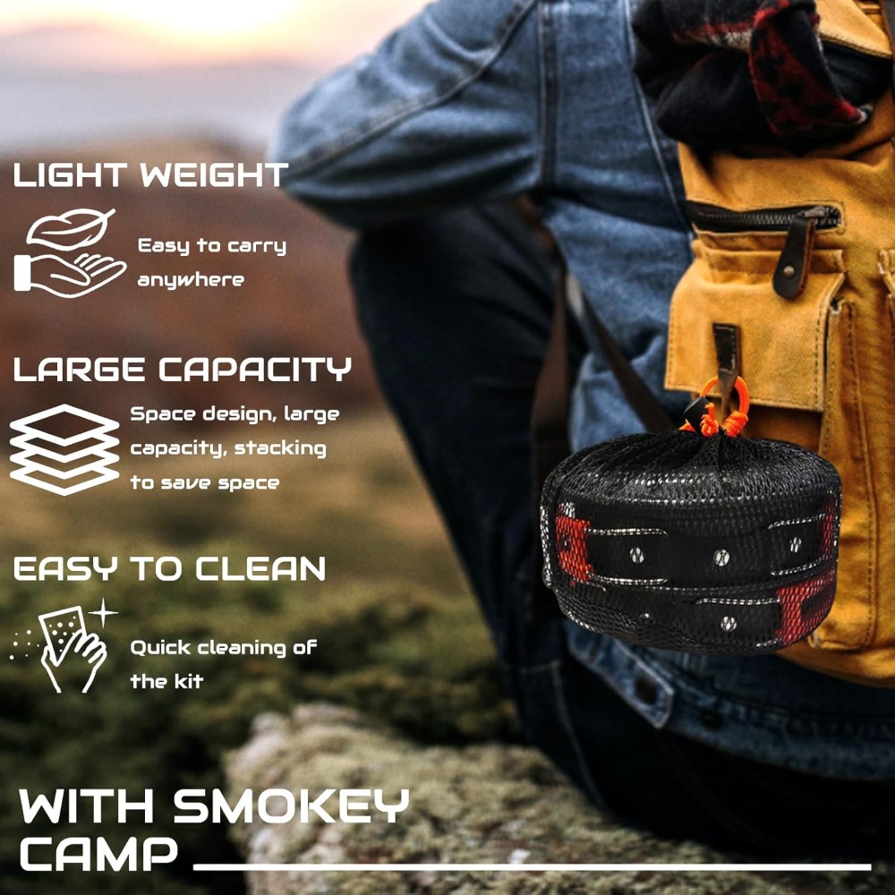 7Pcs Camping Pan Set - Backpac - Survival Kit recensie en prijs