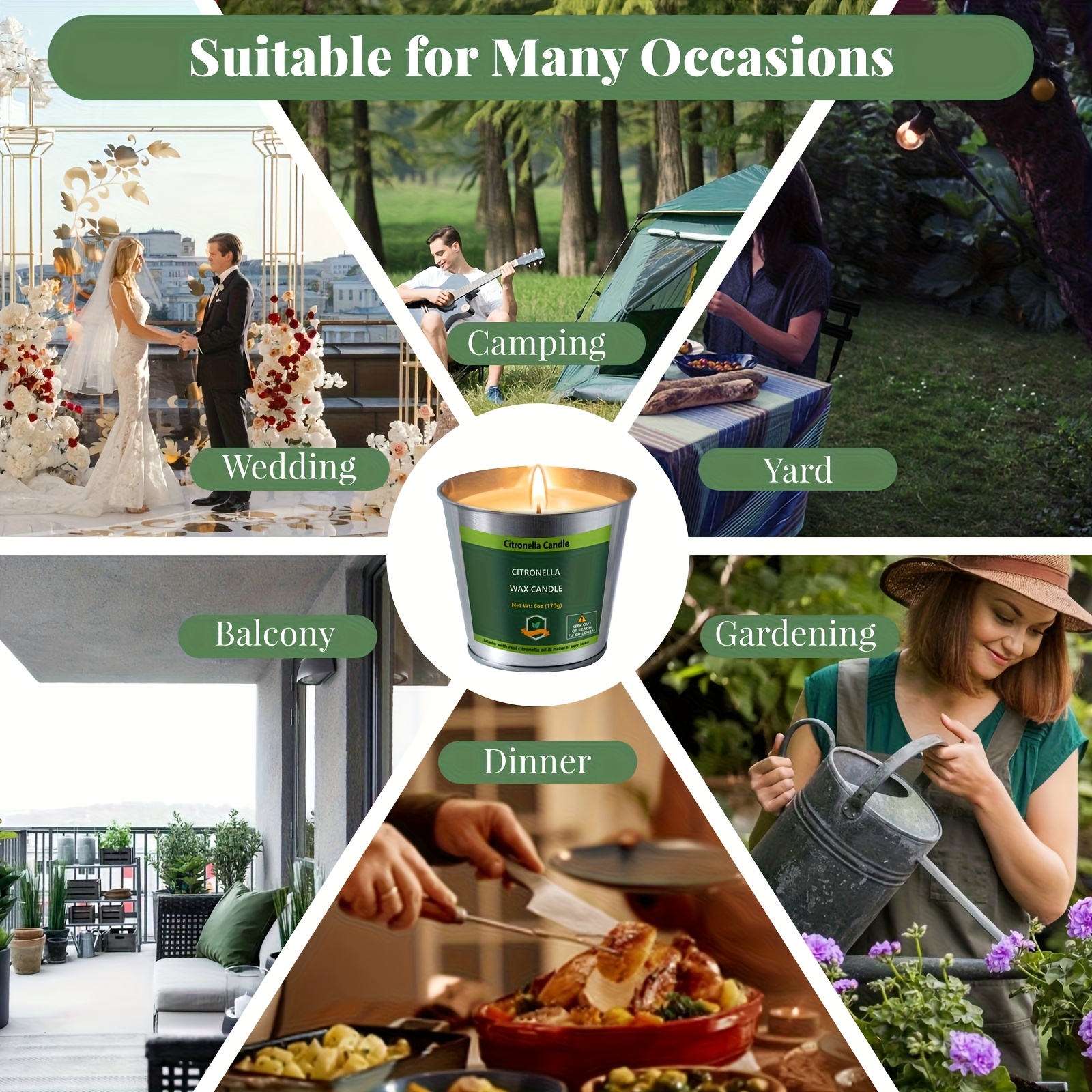 4pcs Citronella Candles Outdoo - Outdoor Camping Bbq recensie en prijs