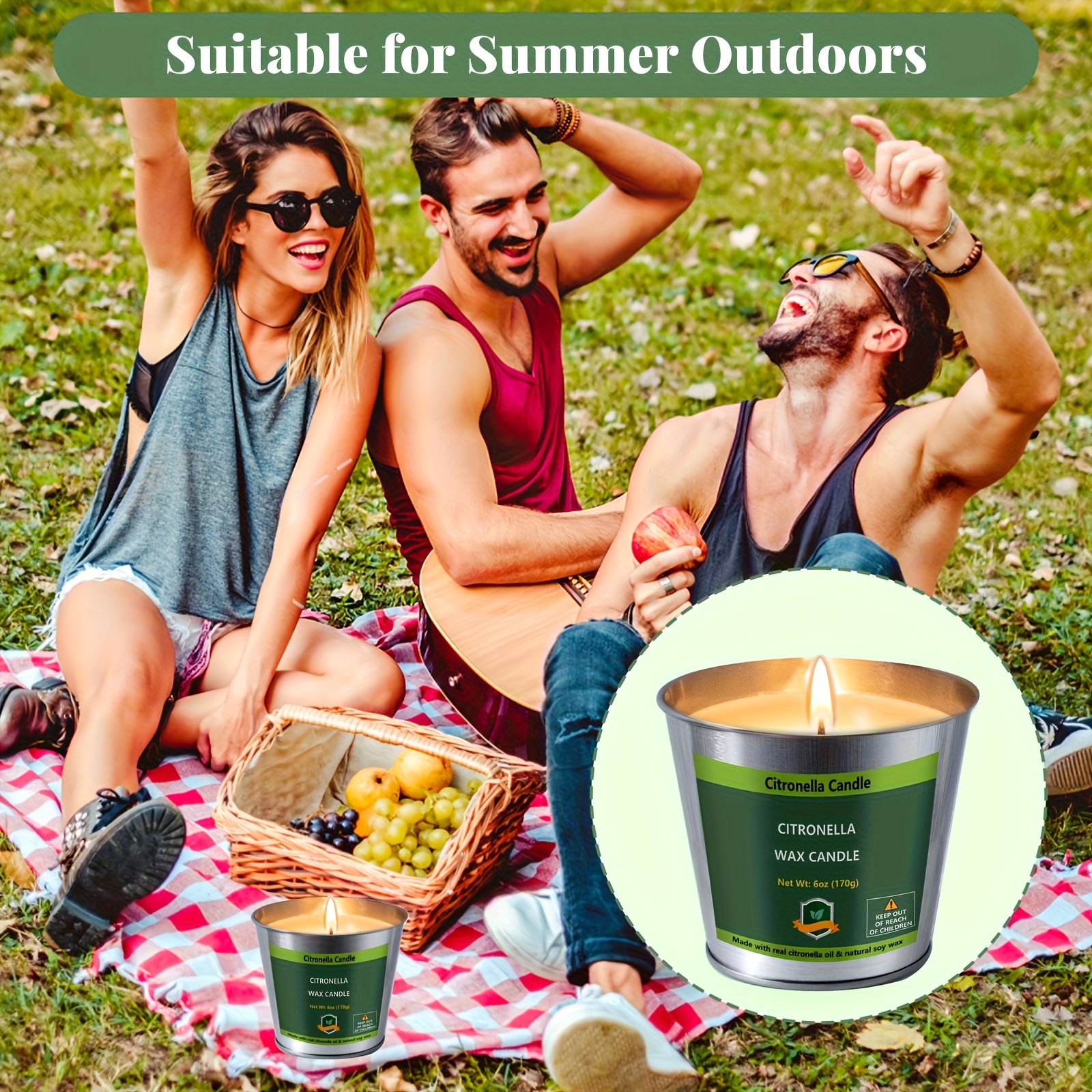 4pcs Citronella Candles Outdoo - Outdoor Camping Bbq recensie en prijs