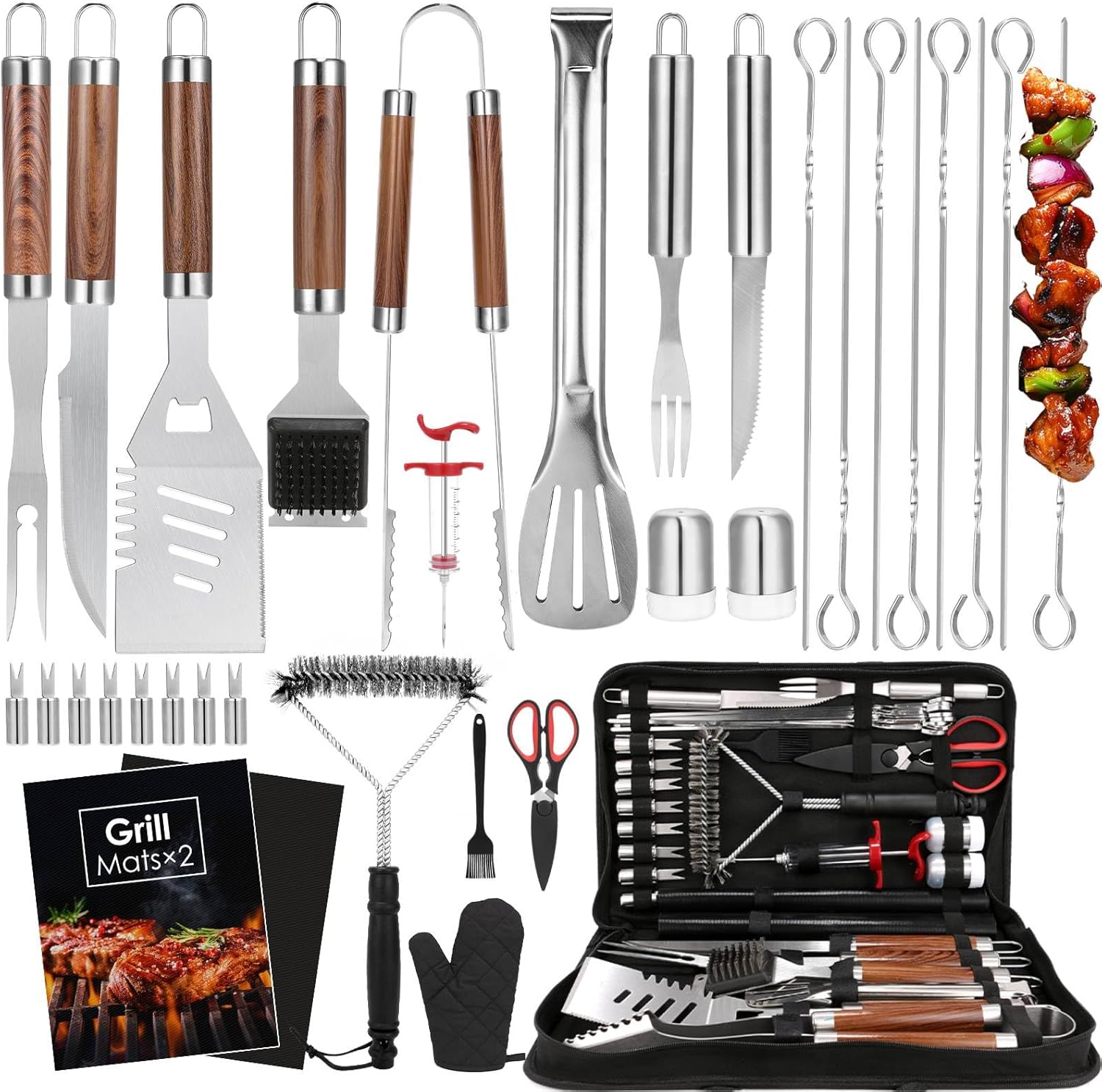 34Pcs Heavy Duty Grill Tools S - Outdoor Camping Utensils recensie en prijs