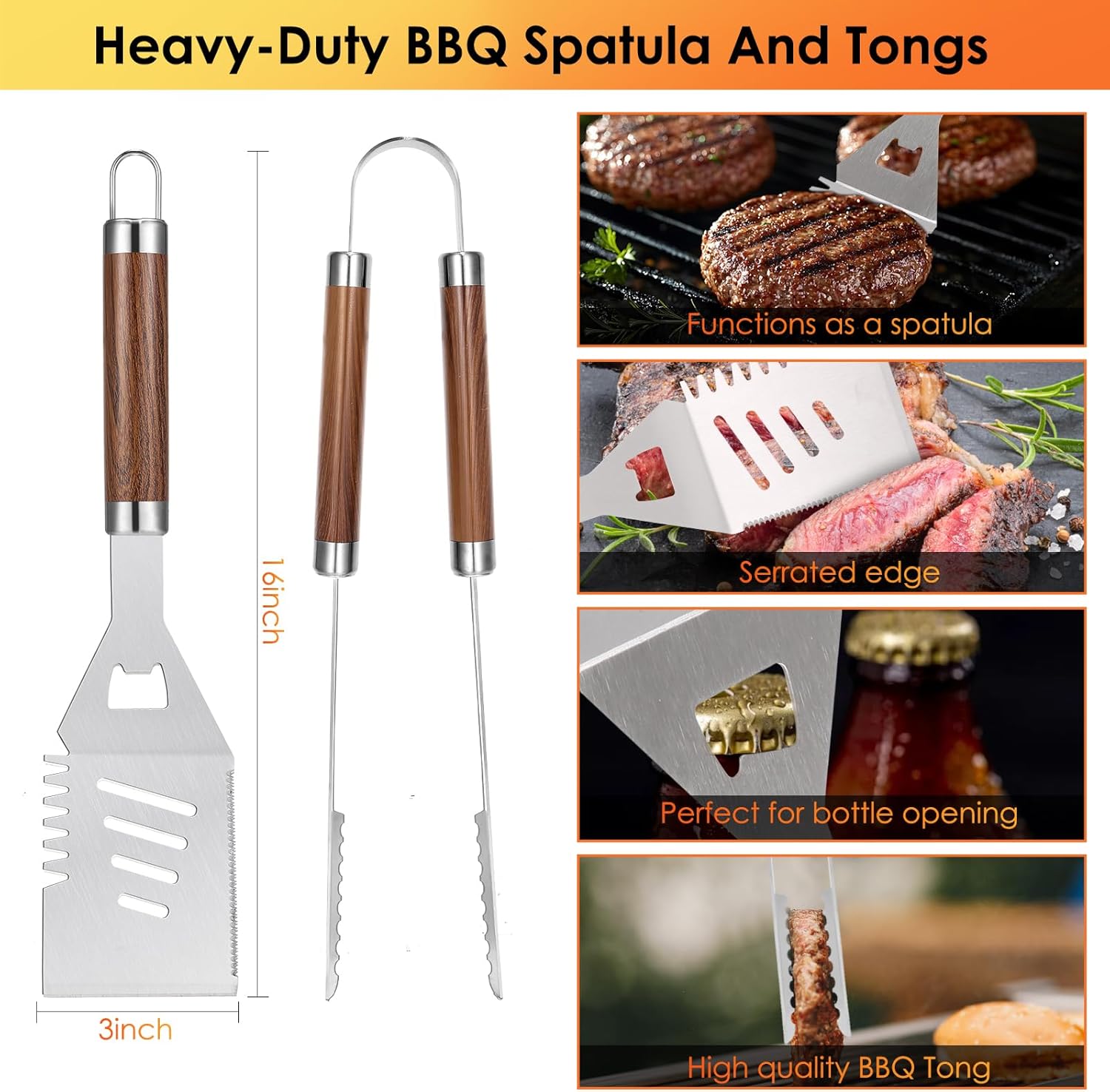 34Pcs Heavy Duty Grill Tools S - Outdoor Camping Utensils recensie en prijs