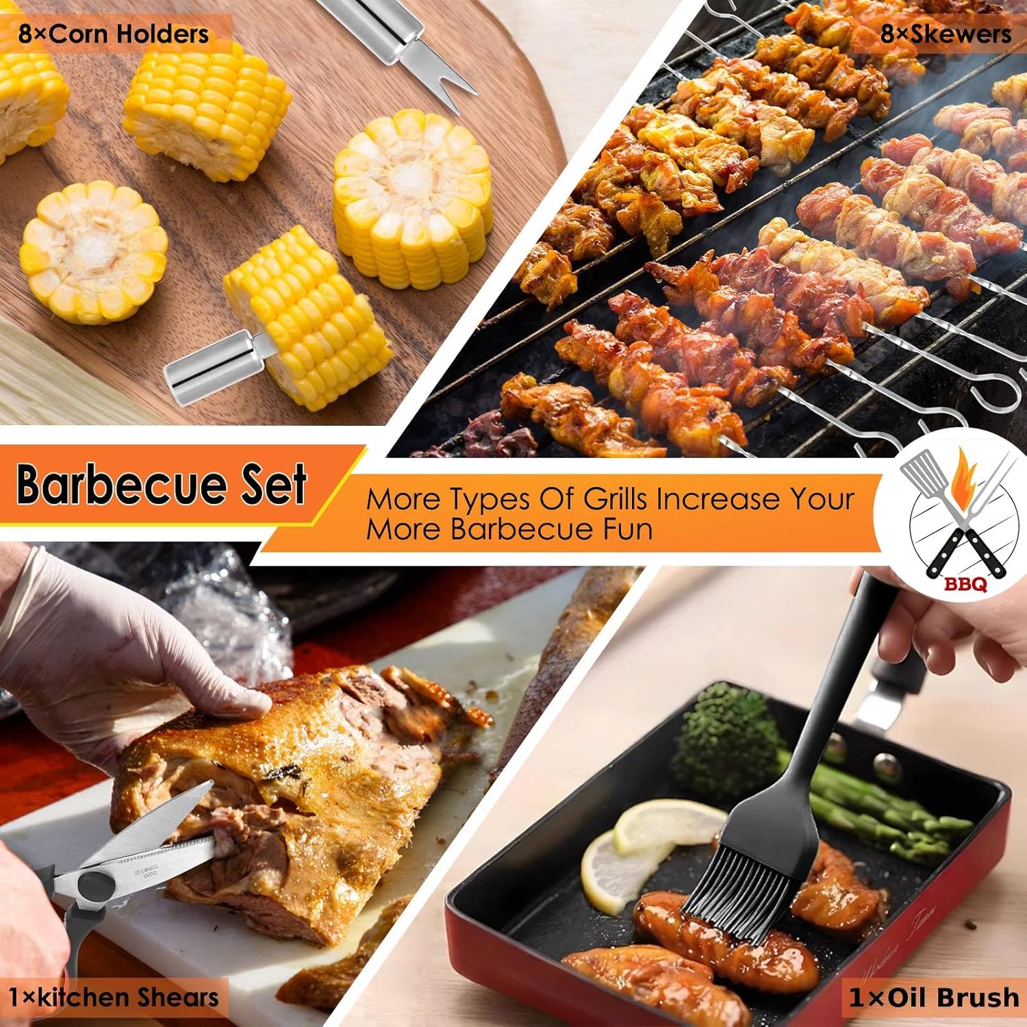 34Pcs Heavy Duty Grill Tools S - Outdoor Camping Utensils recensie en prijs