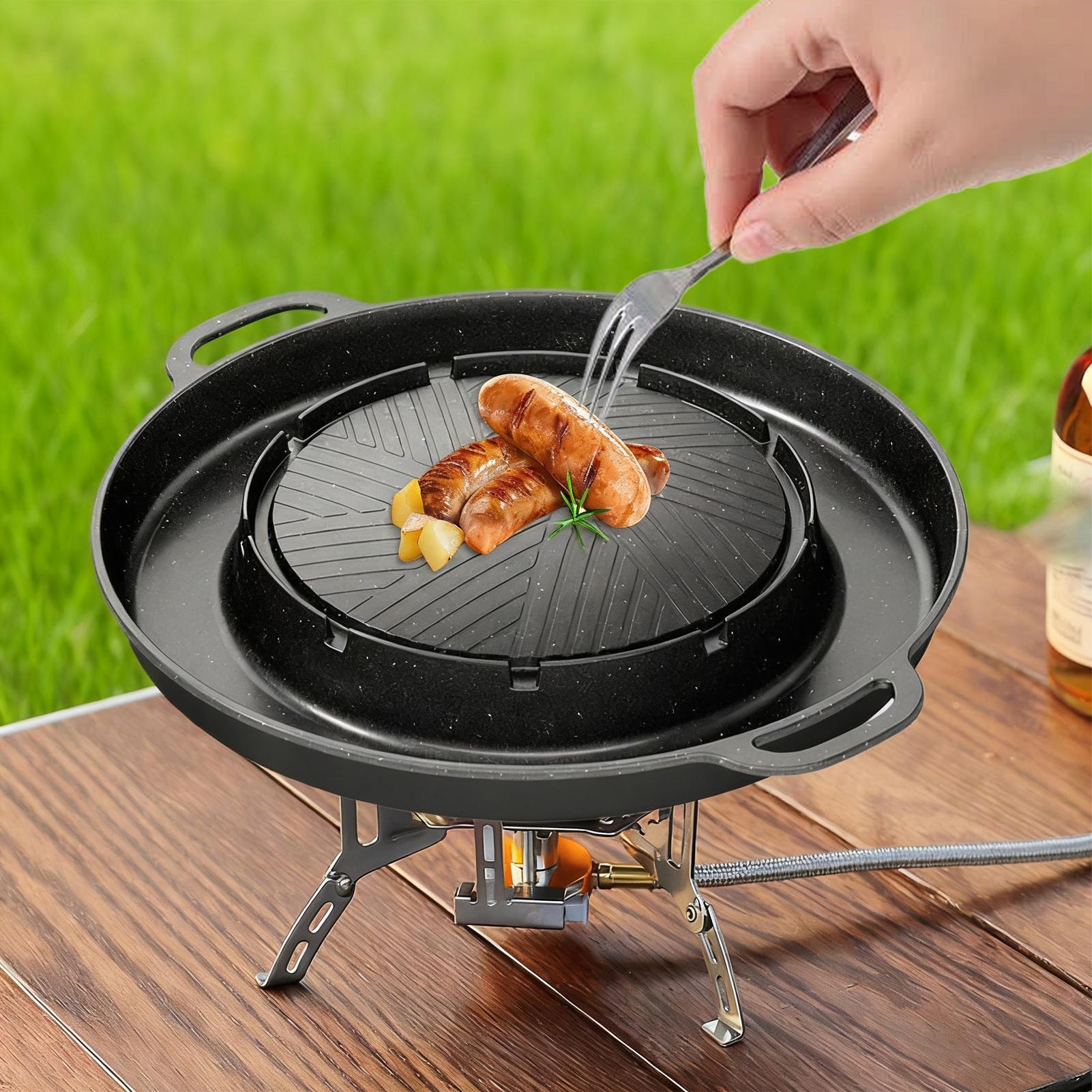 2-in-1 Grill & Hot Pan for Sto - Outdoor Camping Cooking Table recensie en prijs