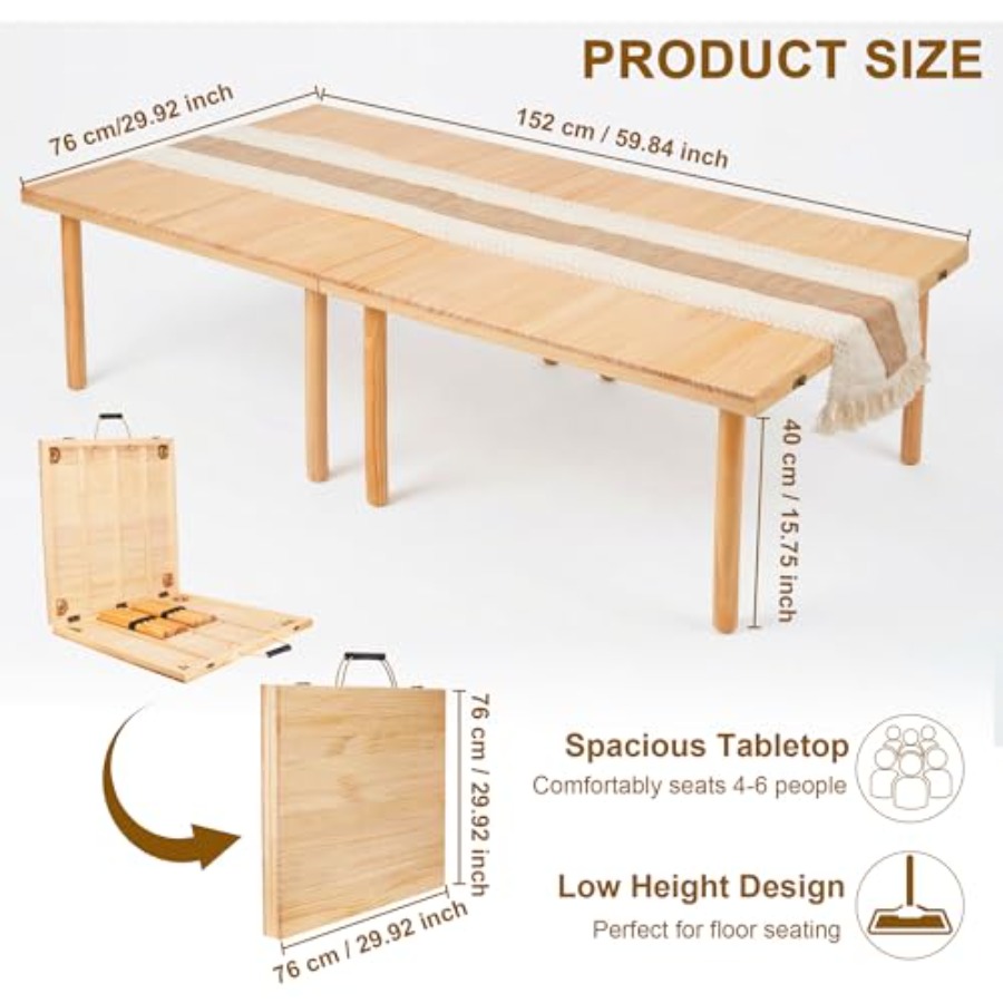 Wooden Folding Picnic Table -  - Camp Table Folding recensie en prijs