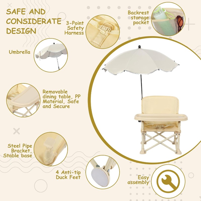 Baby Outdoor Beach Chair with  - Outdoor Camping Folding Table recensie en prijs