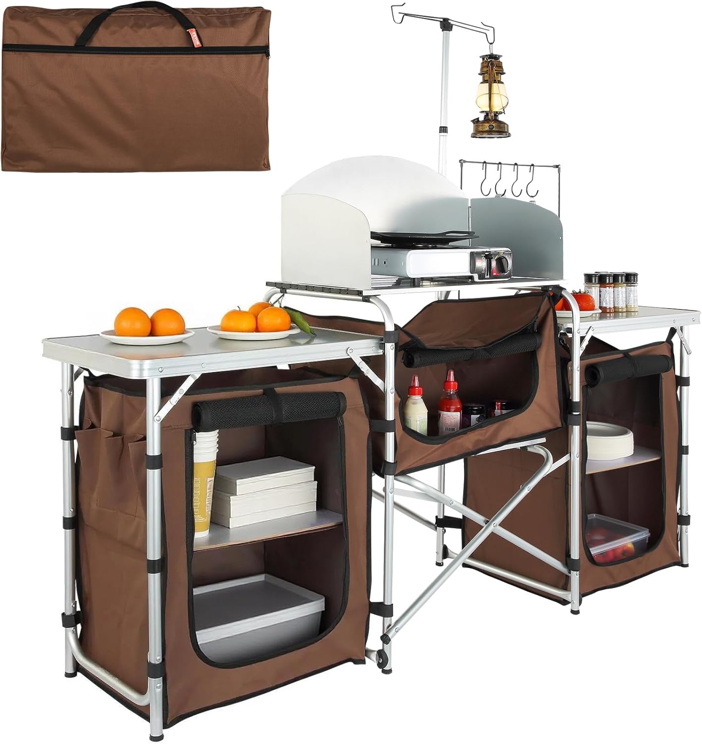 Folding Camping Kitchen Table  - Outdoor Camping Kitchen Setup recensie en prijs