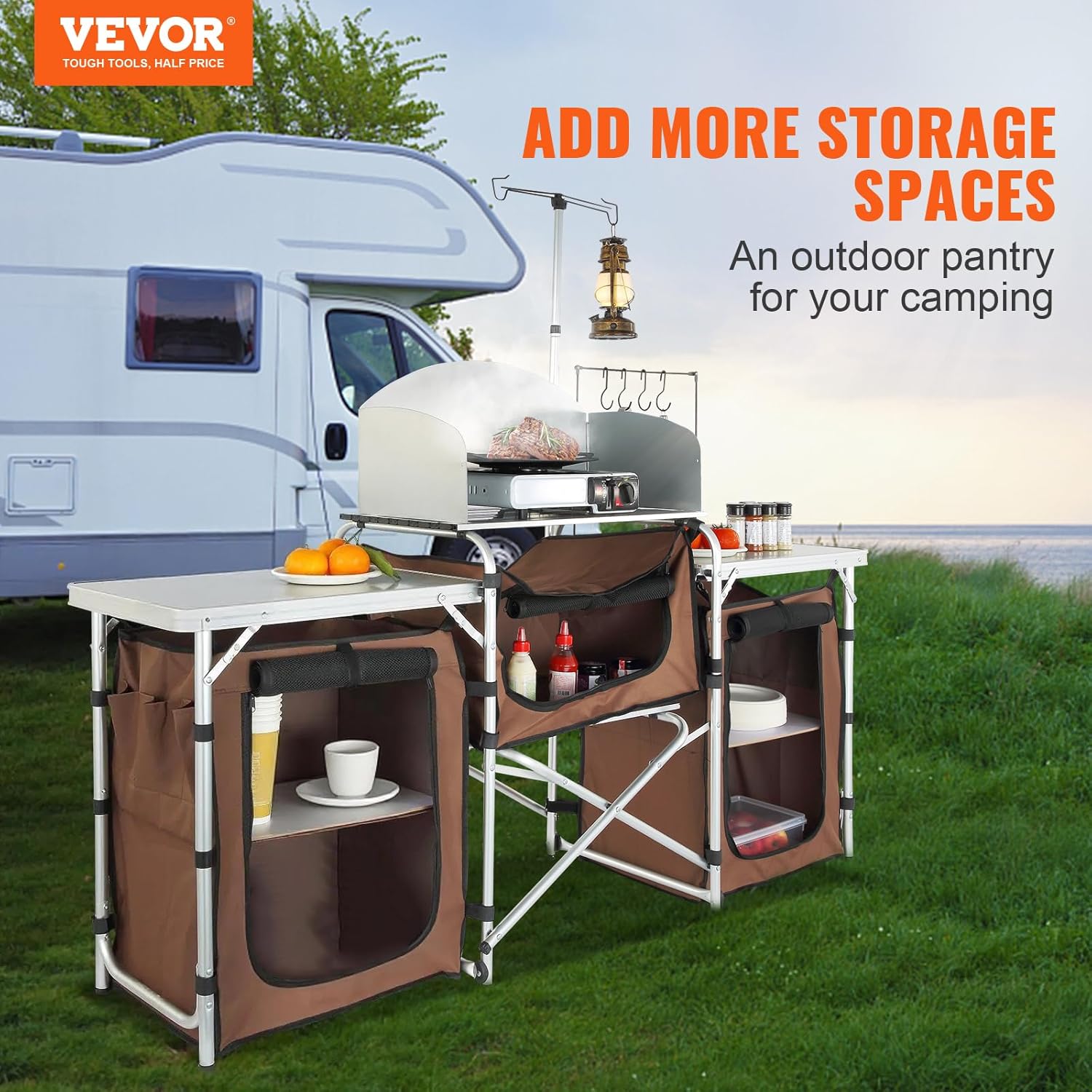 Folding Camping Kitchen Table  - Outdoor Camping Kitchen Setup recensie en prijs