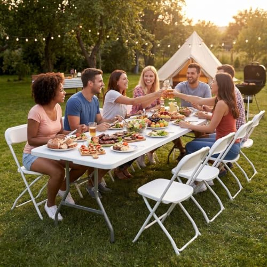 8 FT Folding Picnic Table 2 Pa - Camp Table Folding recensie en prijs