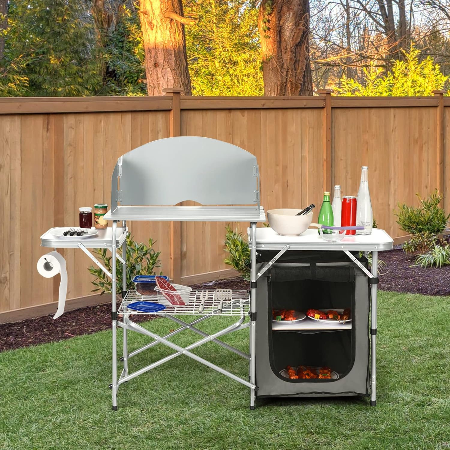 Folding Camping Kitchen Table  - Outdoor Camping Kitchen Setup recensie en prijs