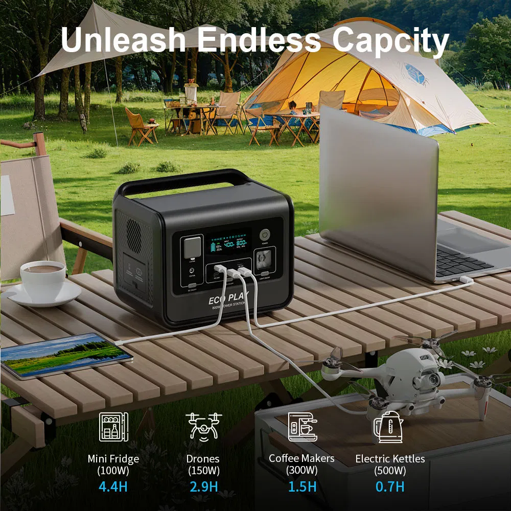 800W 512Wh Solar Power Station - Portable Power Station recensie en prijs