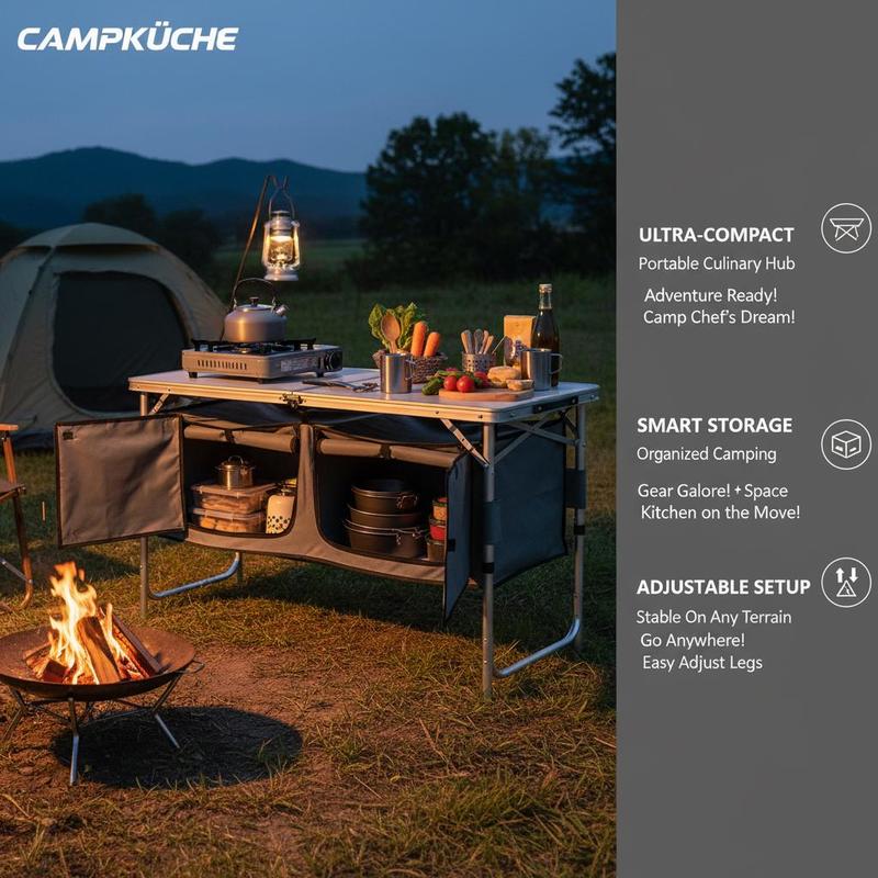 Camping Kitchen Table, Quick s - Outdoor Camping Kitchen Setup recensie en prijs