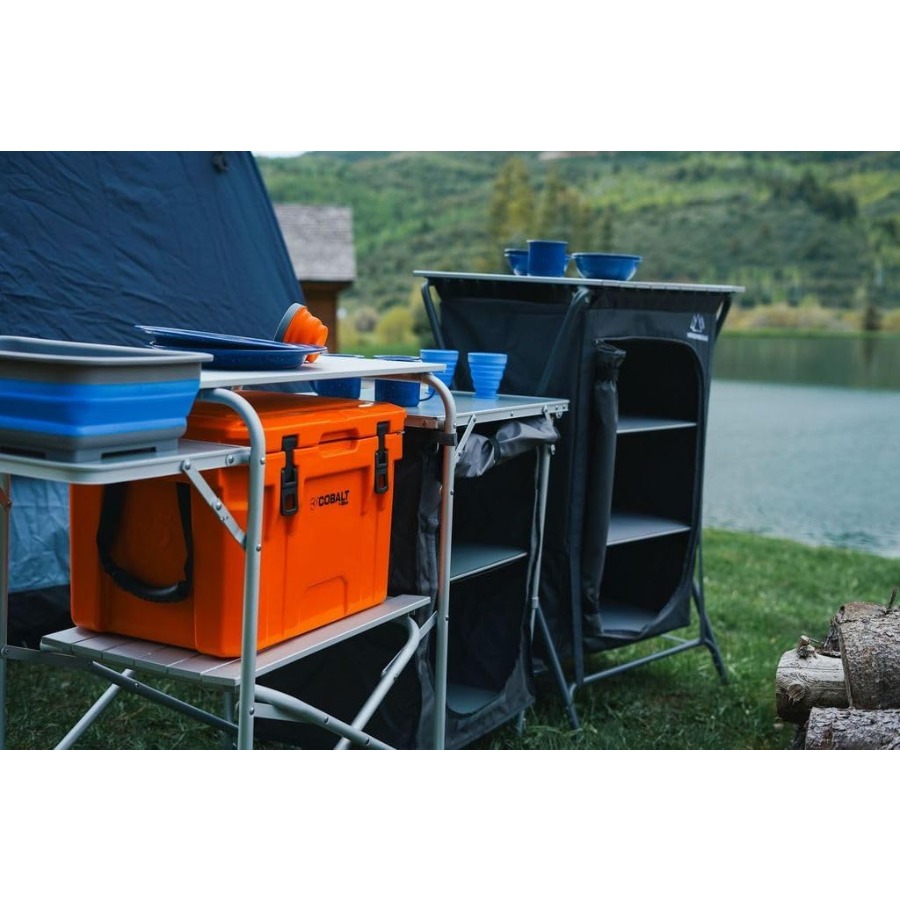 Deluxe Roll Top Kitchen Table  - Outdoor Camping Kitchen Setup recensie en prijs