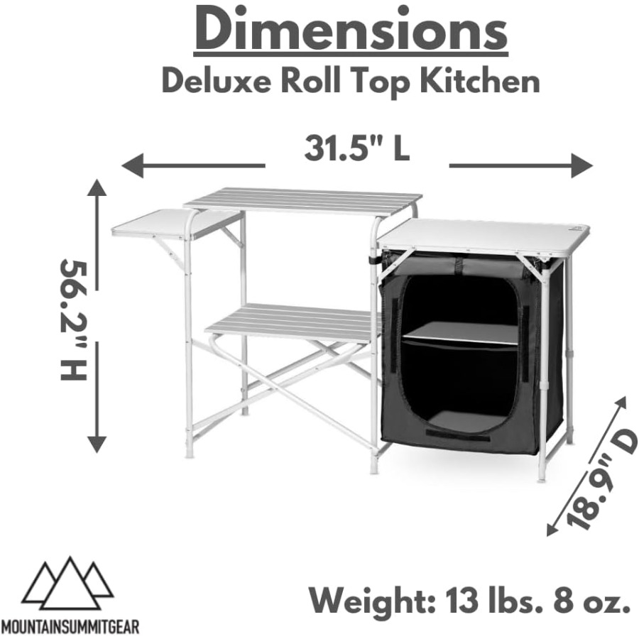 Deluxe Roll Top Kitchen Table  - Outdoor Camping Kitchen Setup recensie en prijs