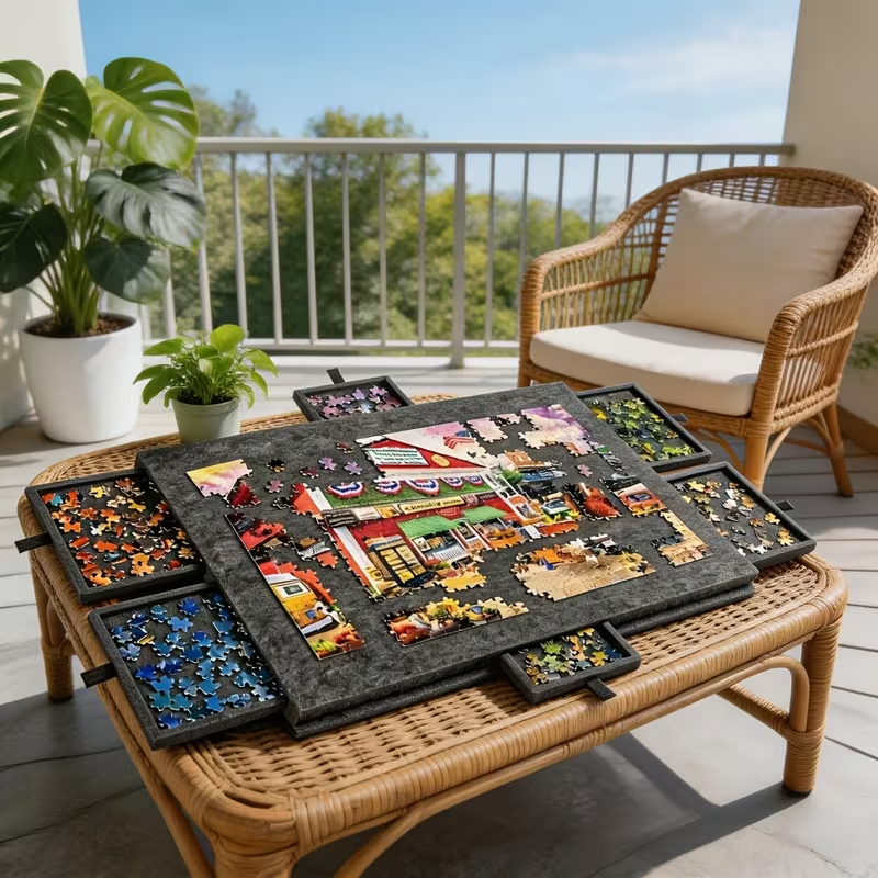 6-Drawer 1500pcs Jigsaw Puzzle - Camp Table Folding recensie en prijs