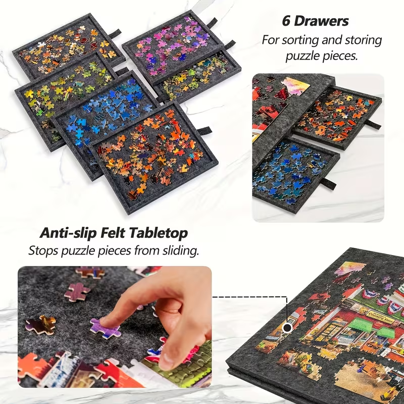 6-Drawer 1500pcs Jigsaw Puzzle - Camp Table Folding recensie en prijs