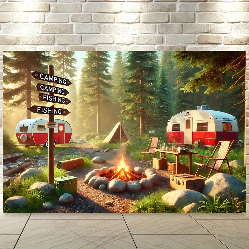 Camping RV Trailer Tapestry Ou - Outdoor Camping Trailer recensie en prijs
