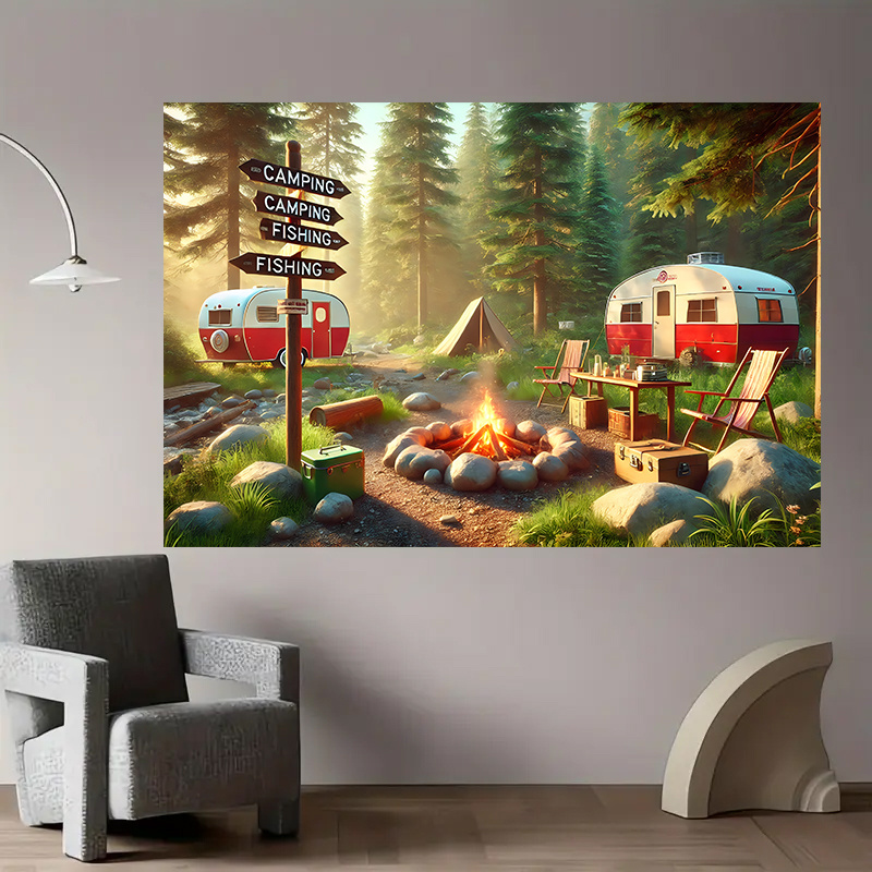 Camping RV Trailer Tapestry Ou - Outdoor Camping Trailer recensie en prijs