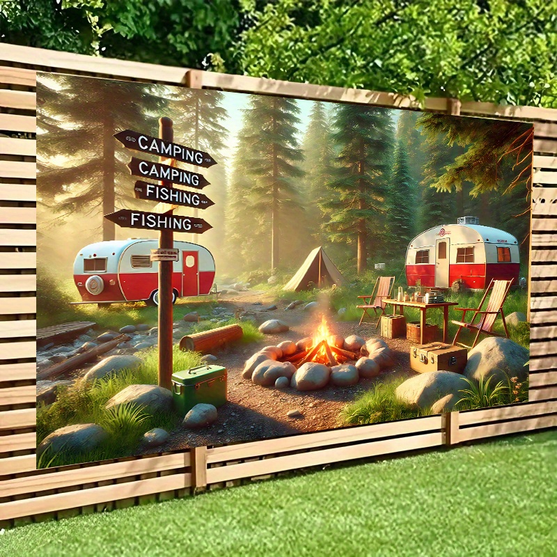 Camping RV Trailer Tapestry Ou - Outdoor Camping Trailer recensie en prijs
