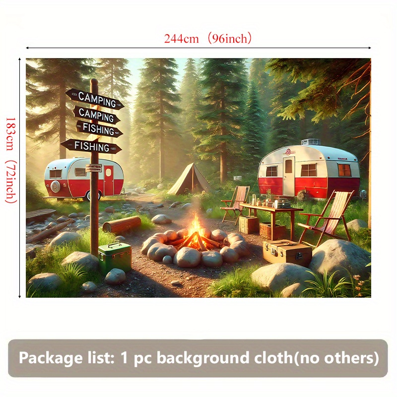 Camping RV Trailer Tapestry Ou - Outdoor Camping Trailer recensie en prijs