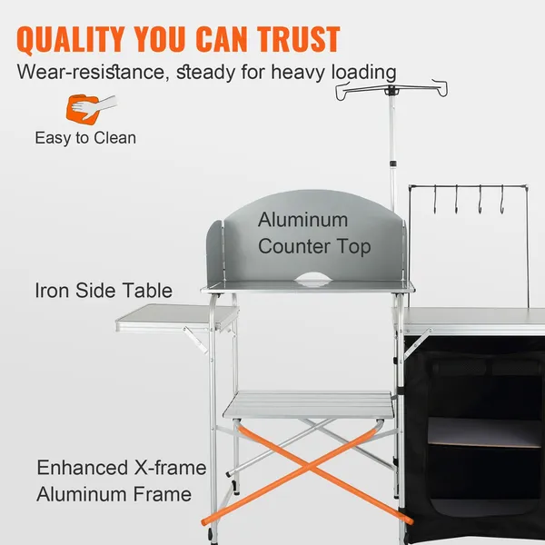 Camping Kitchen Table, Folding - Outdoor Camping Kitchen Setup recensie en prijs