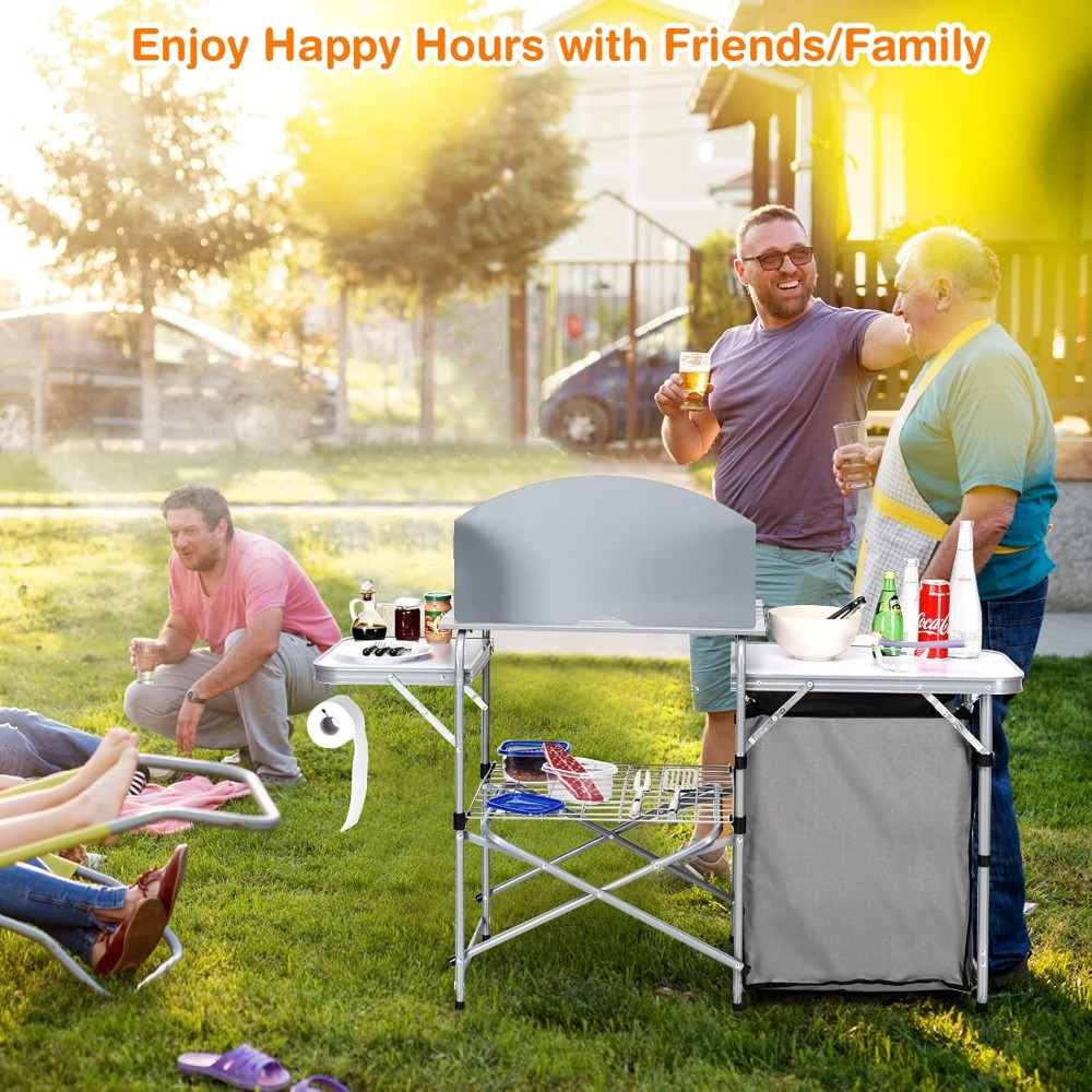 Folding Camping Kitchen Table, - Outdoor Camping Kitchen Setup recensie en prijs