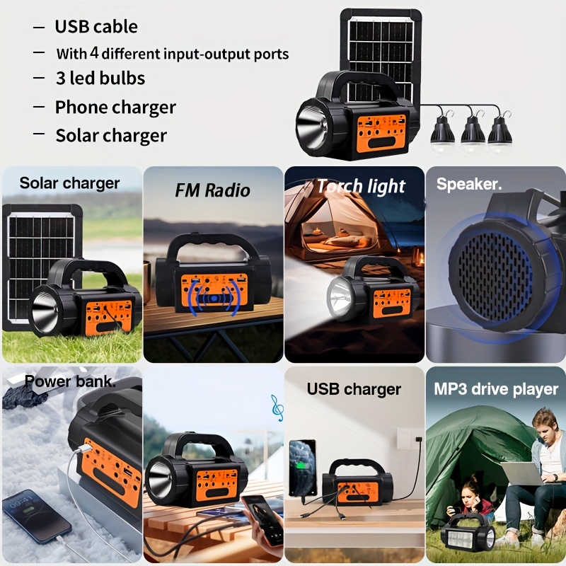 Solar Rechargeable Camping Lig - Portable Power Station recensie en prijs