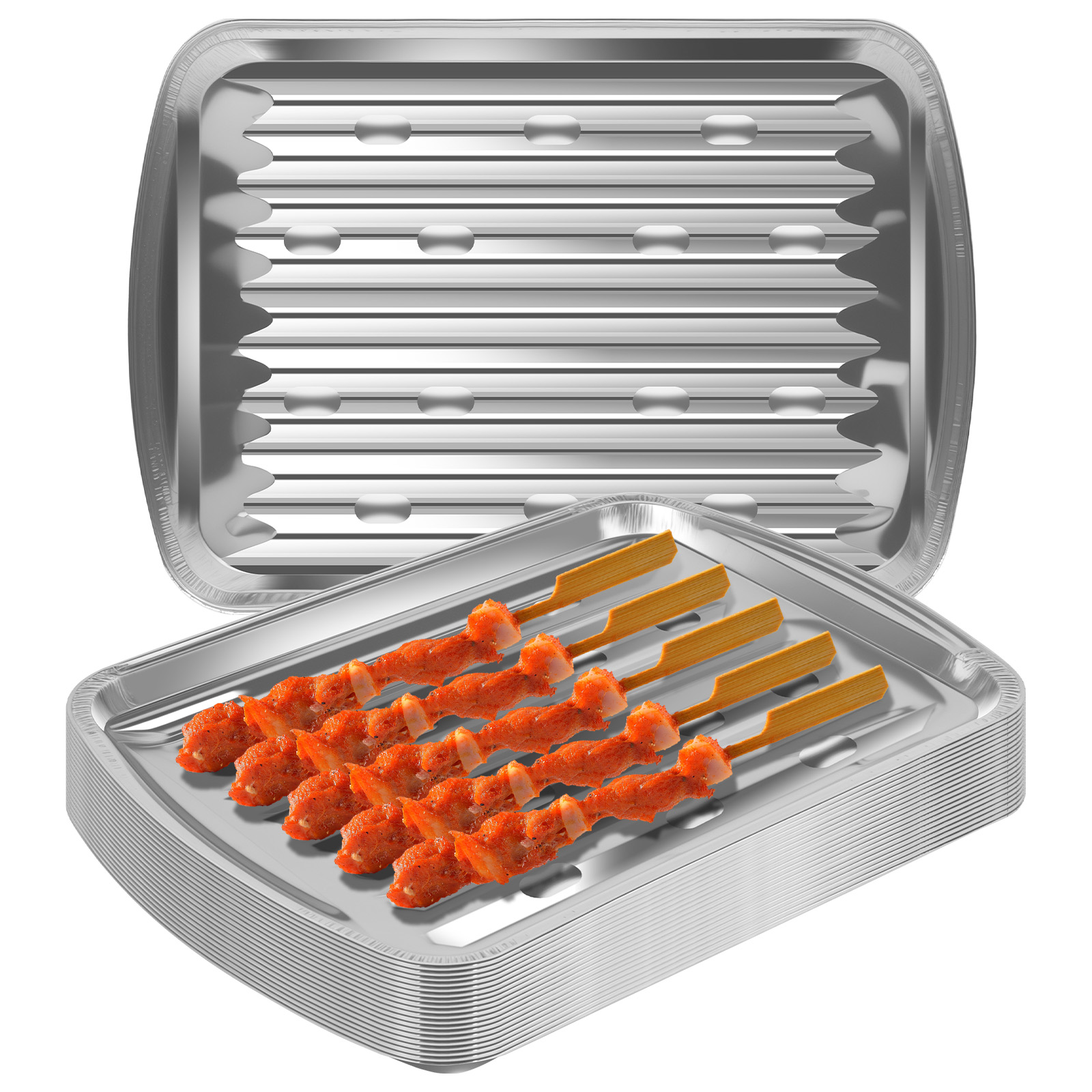 Aluminum Foil Trays Non-Stick  - Outdoor Camping Food recensie en prijs