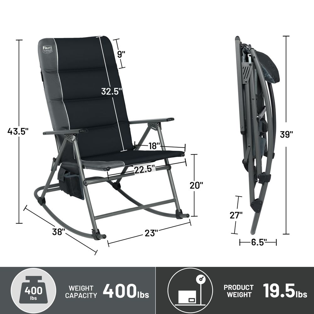 Oversized Folding Rocking Camp - Outdoor Camping High Chair recensie en prijs
