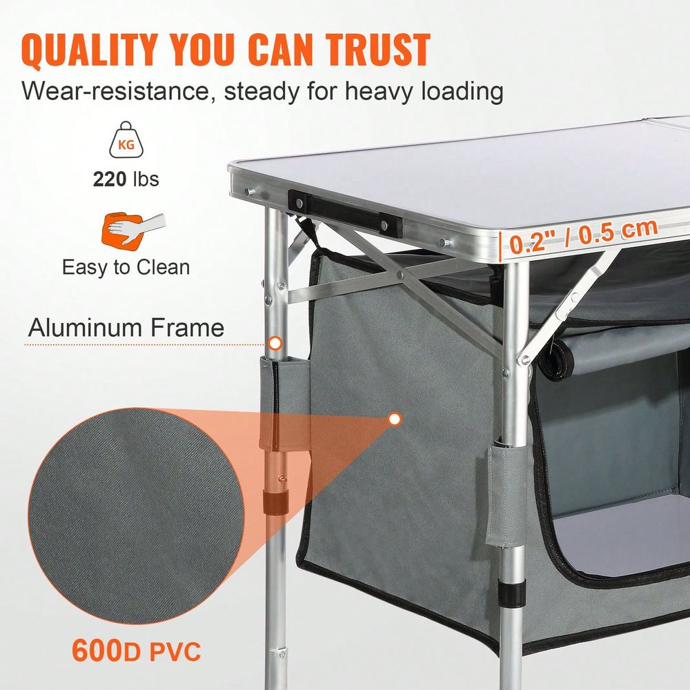 Kitchen Table, Quick SetUp Fol - Outdoor Camping Kitchen Setup recensie en prijs