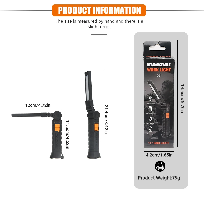 Portable COB LED Flashlight Re - Outdoor Camping Light Portable recensie en prijs
