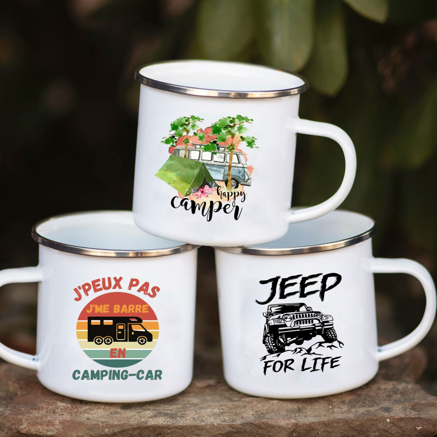 Camping Car Enamel Mug Adventu - Outdoor Camping Ideas recensie en prijs