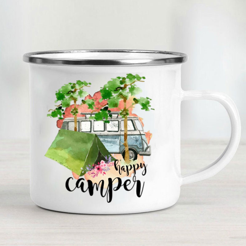 Camping Car Enamel Mug Adventu - Outdoor Camping Ideas recensie en prijs