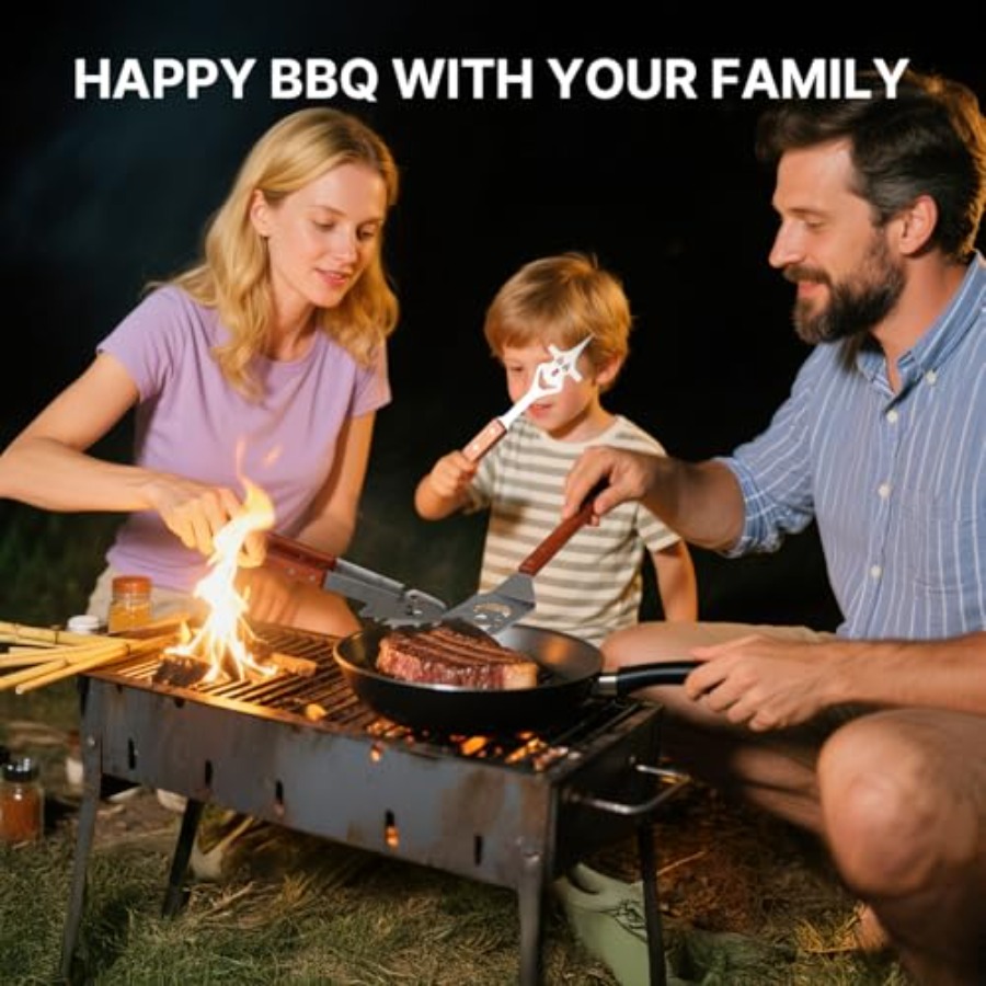 7 in 1 Stainless Steel BBQ Acc - Camp Cooking Set recensie en prijs
