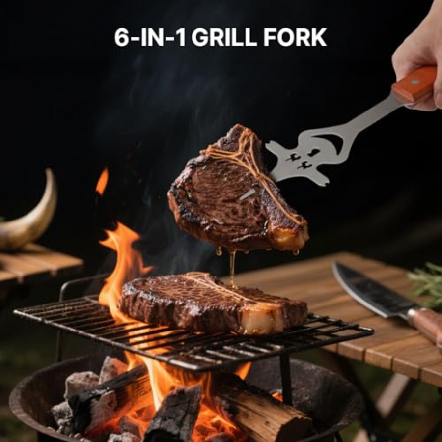 7 in 1 Stainless Steel BBQ Acc - Camp Cooking Set recensie en prijs