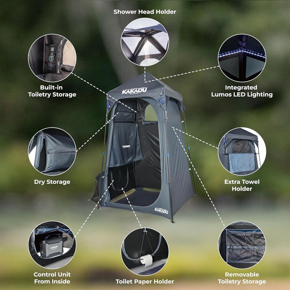 Portable Outdoor Shower Tent w - Outdoor Camping Light Portable recensie en prijs