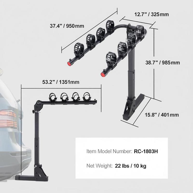 Vehicle Bicycle Carrier 4-Bike - Outdoor Camping Vehicle recensie en prijs