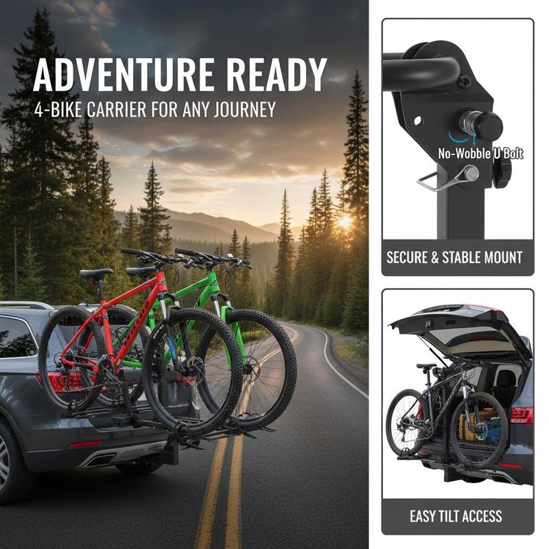 Vehicle Bicycle Carrier 4-Bike - Outdoor Camping Vehicle recensie en prijs