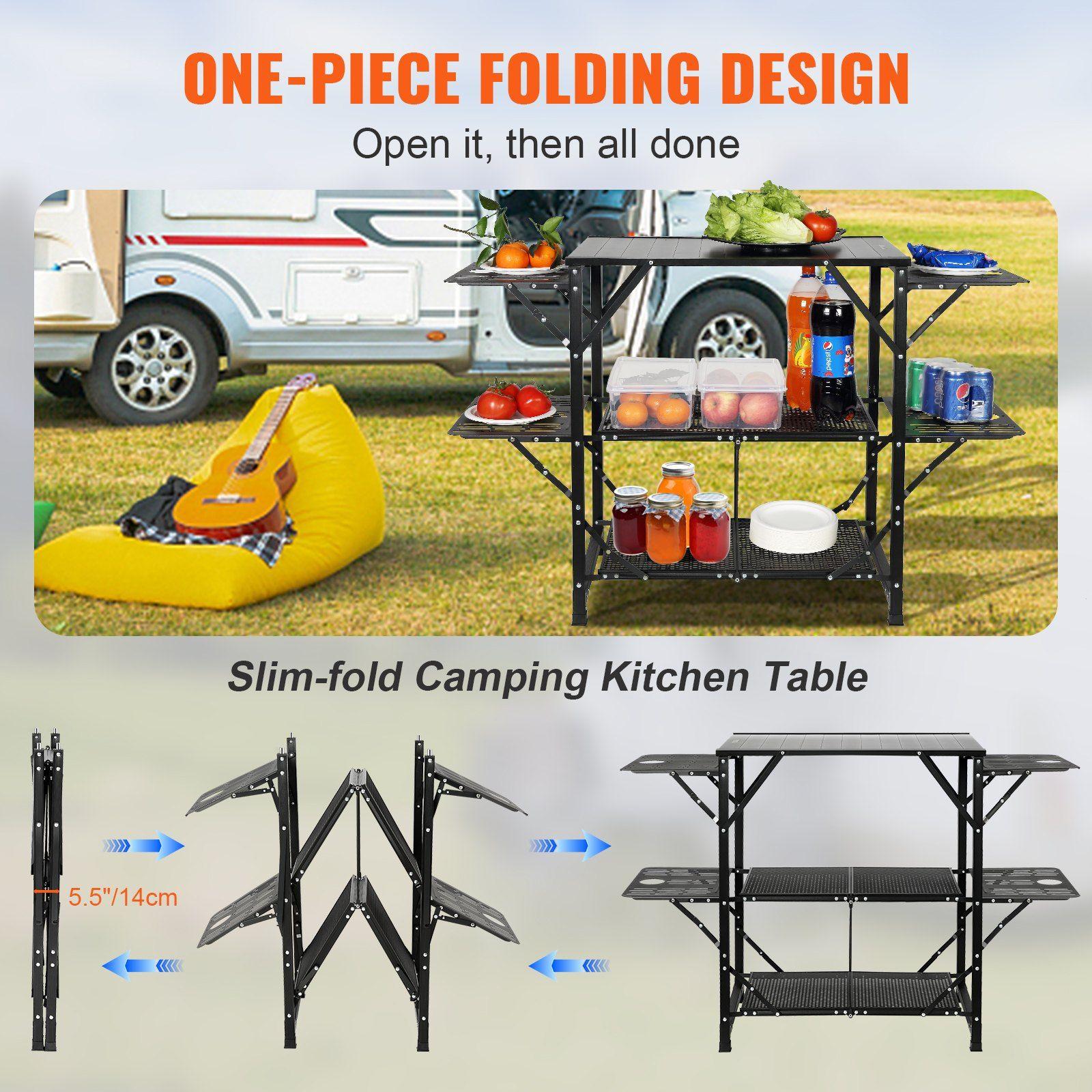 All-in-one 49.6in Aluminum Cam - Outdoor Camping Kitchen Setup recensie en prijs
