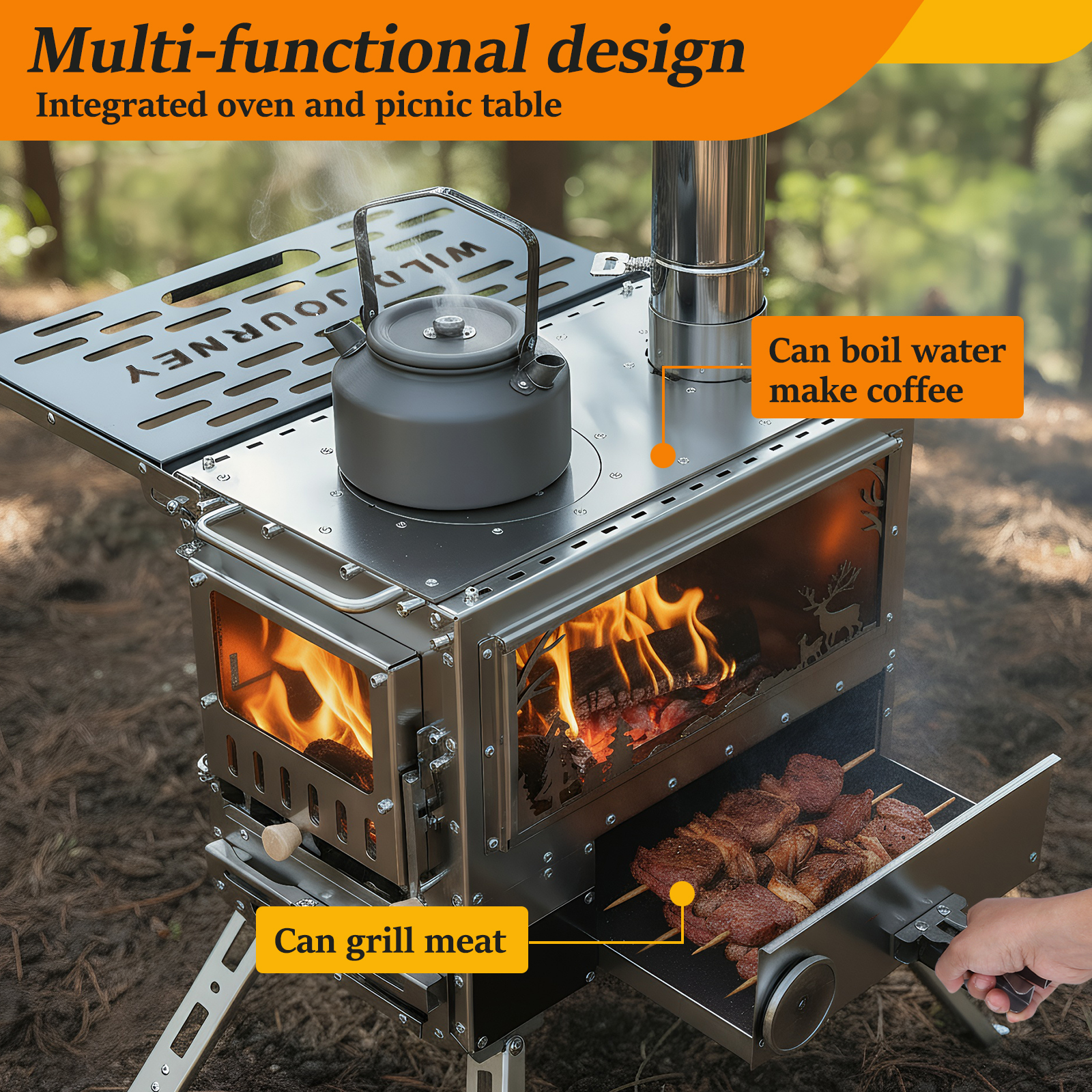 Hot Tent Stove with Oven & Cam - Outdoor Camping Cooking Table recensie en prijs